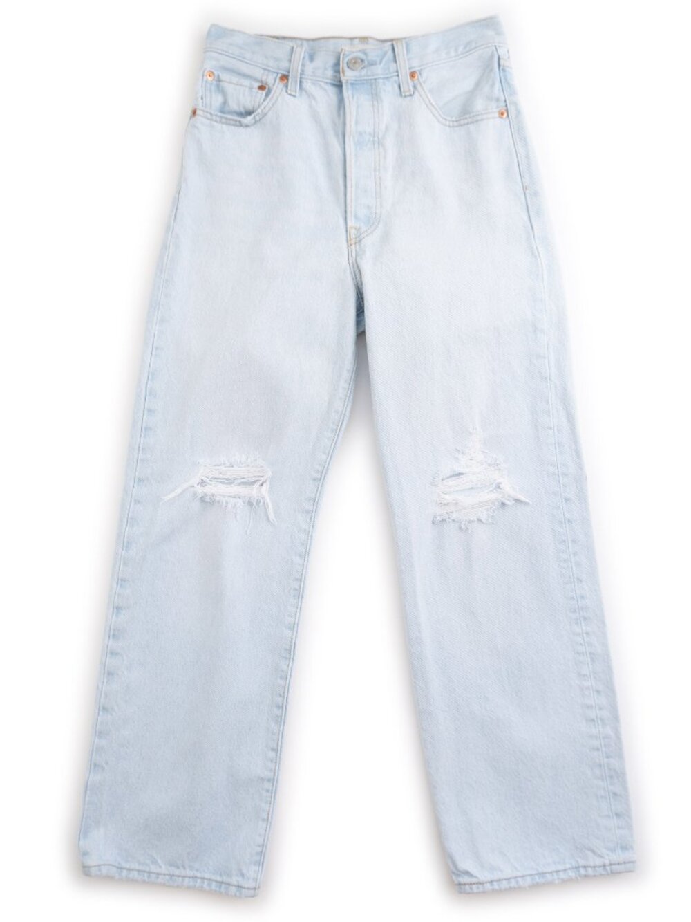LEVI'S Premium Ribcage Straight Ankle light wash high rise jeans size 26